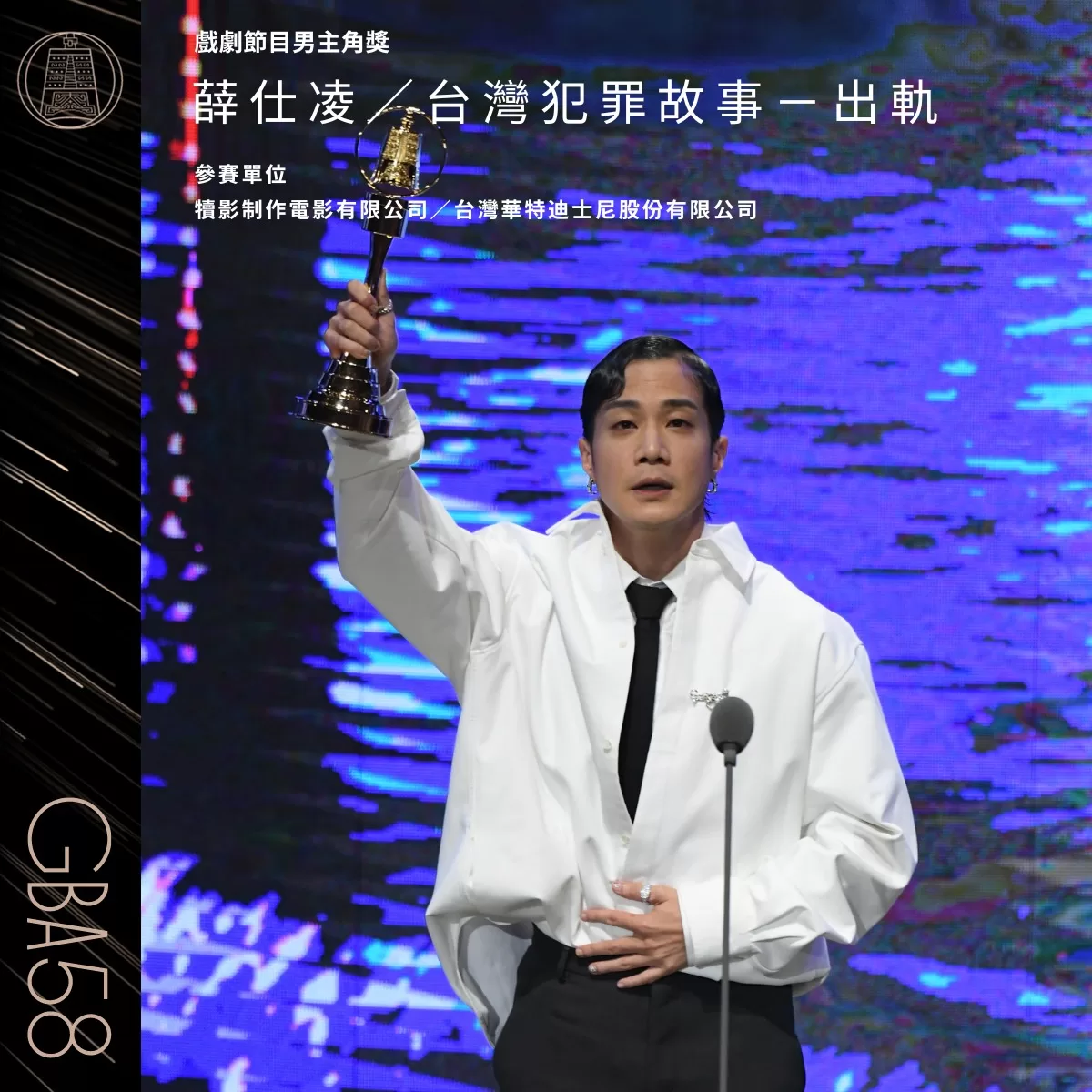 金鐘58完整得獎名單　視帝薛仕凌、視后蔡淑臻
