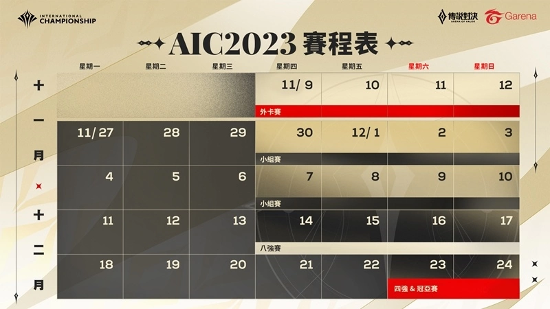 全球好手展開頂尖對決《傳說對決》2023 AIC 國際賽將於11/9登場 12/24見證新科冠軍誕生