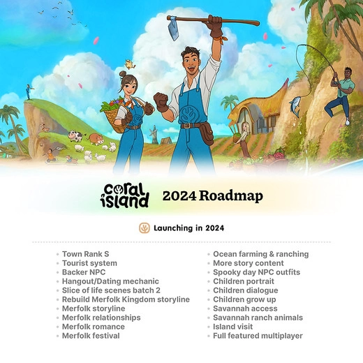《Coral Island》1.0 正式版 11/14 更新上線！追加人魚王國新劇情等待玩家探索冒險
