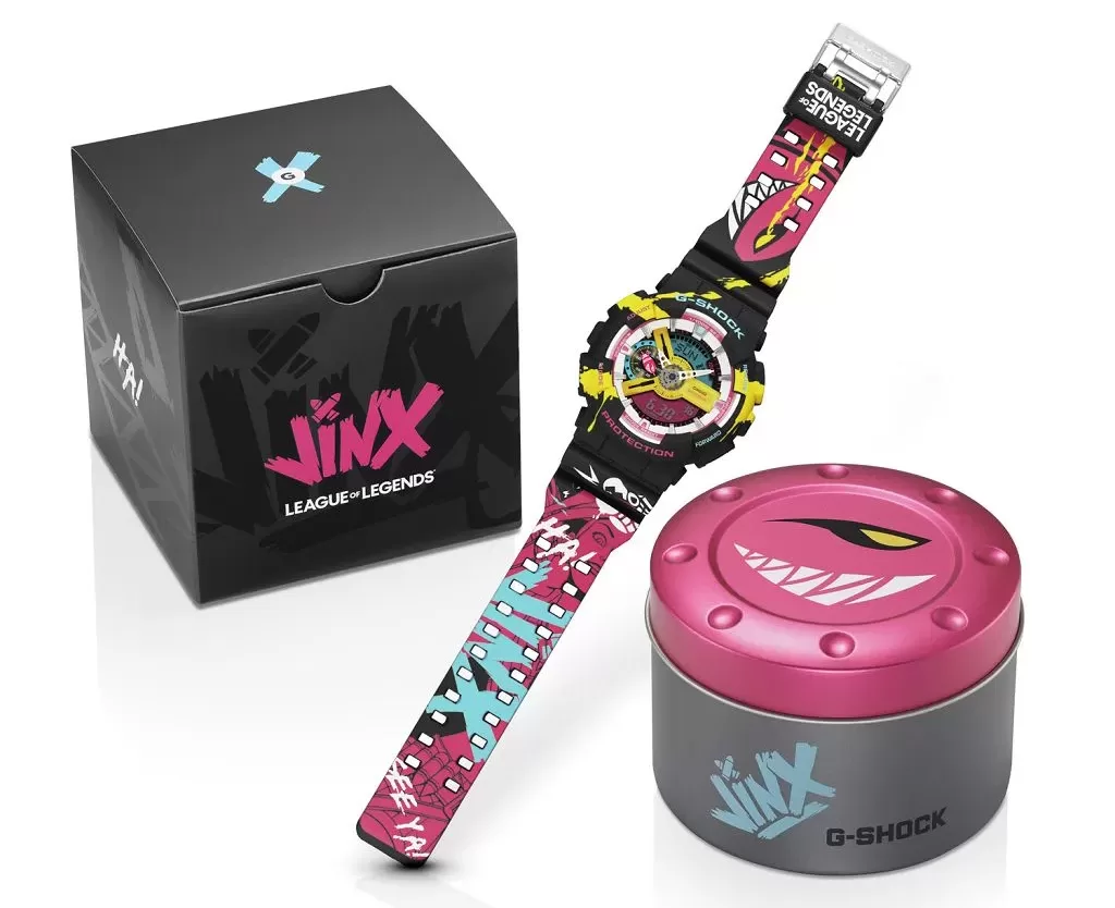 G-SHOCK 攜《英雄聯盟》推出「海克斯合成科技」、「吉茵珂絲」造型經典錶款
