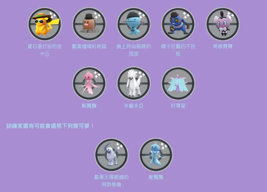 《Pokémon GO》時裝週再度回歸！時尚服飾的快龍／烏波／沼王遊戲內首度登場