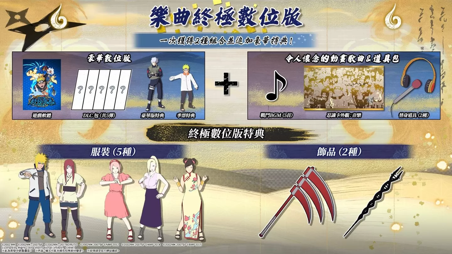 《NARUTO X BORUTO 火影忍者 終極風暴羈絆》今日發售！各版本特典內容公開