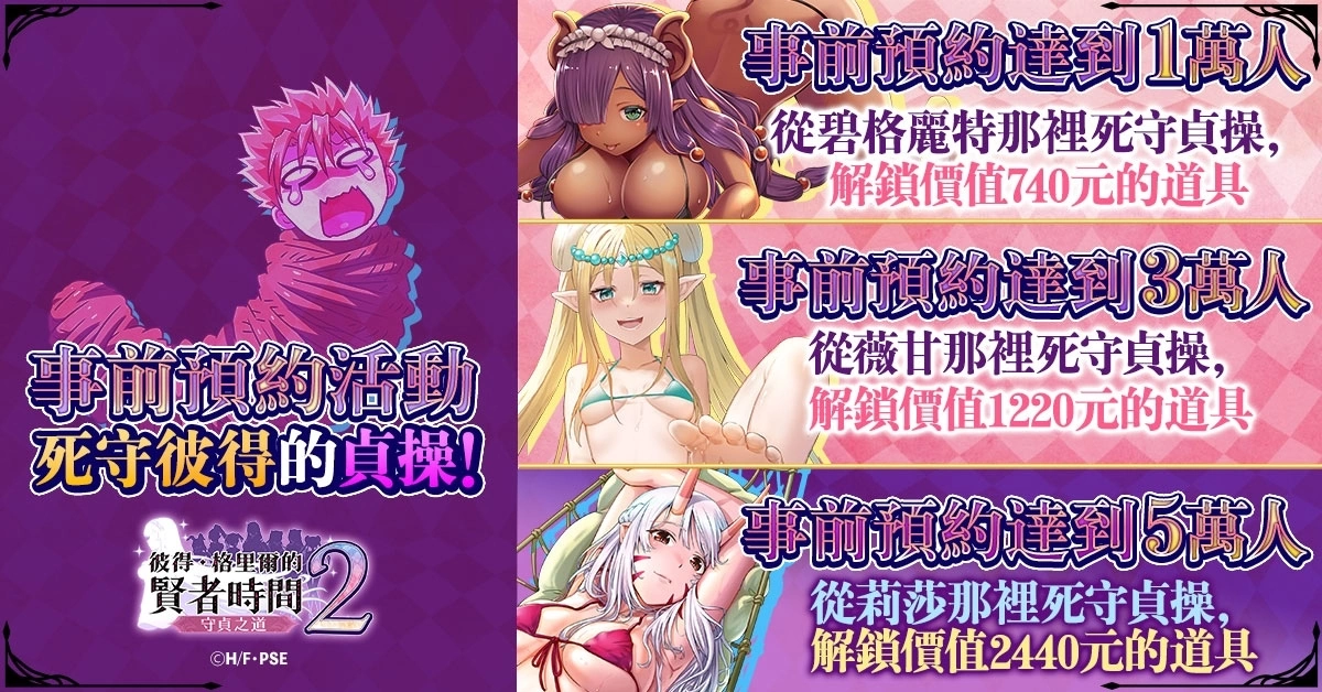 動畫《彼得．格里爾的賢者時間》第二彈遊戲《彼得．格里爾的賢者時間 守貞之道2》開放事前預約