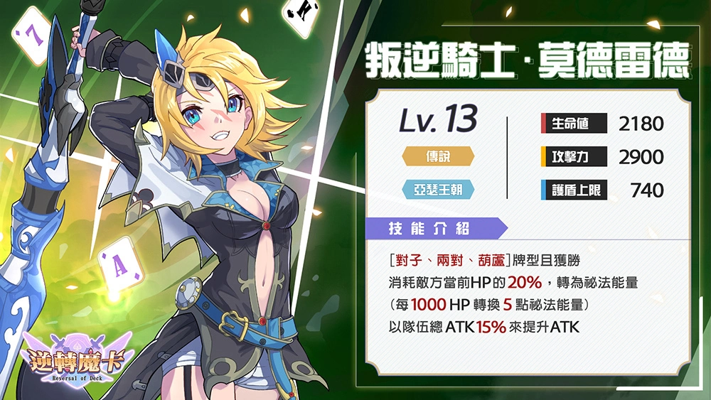《逆轉魔卡》推出全新等級！【血戰之巔】活動熱烈展開，叛逆騎士「莫德雷德」耀眼登場