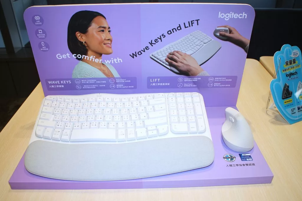 精巧尺寸、波浪外型著重舒適性　羅技發表全新 Wave Keys 人體工學鍵盤