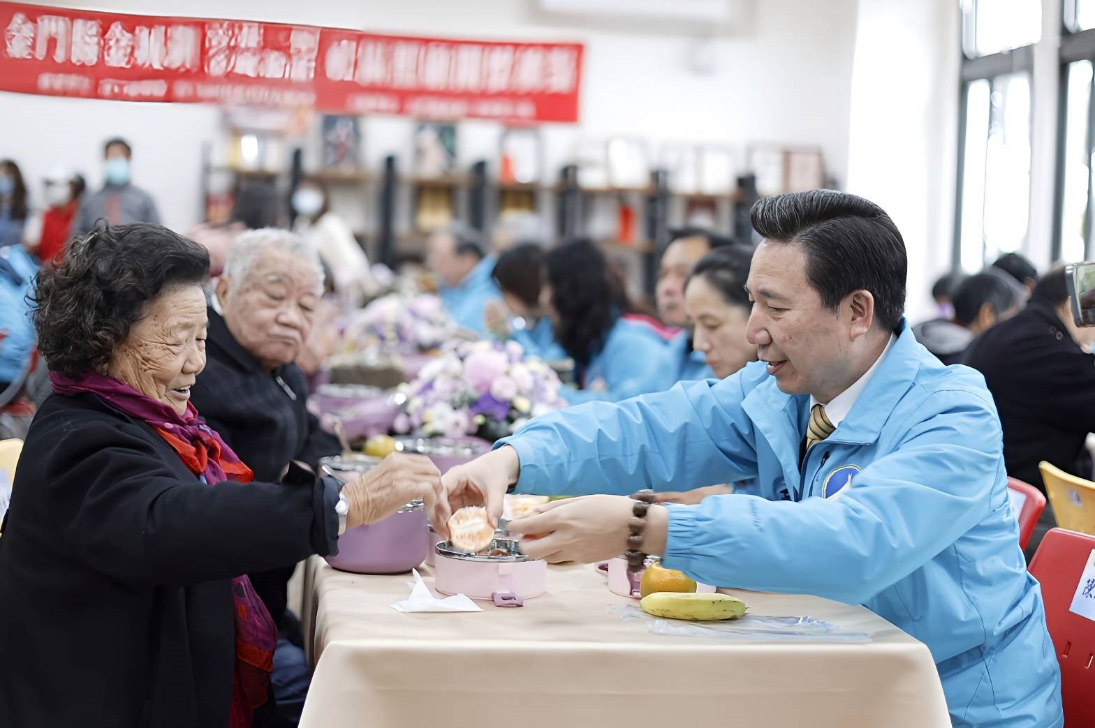 陳福海縣長就職一週年，金門縣政府舉辦暖心．愛陪伴‧長者活動