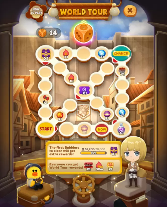 《LINE Bubble 2》和《進擊的巨人》首度攜手合作，還有獨家合作限定LINE貼圖免費送給你！
