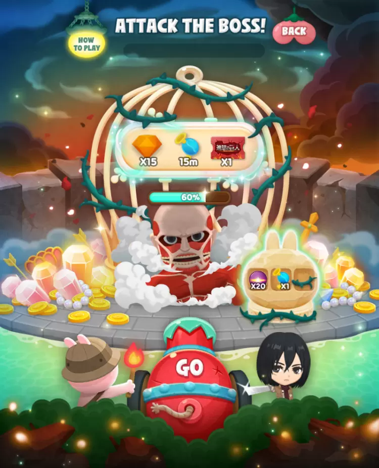 《LINE Bubble 2》和《進擊的巨人》首度攜手合作，還有獨家合作限定LINE貼圖免費送給你！