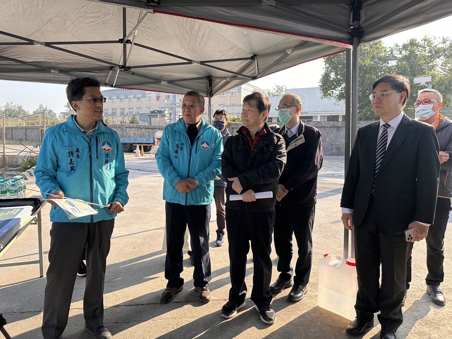 交通部祁文中次長視察金門港埠建設執行情形