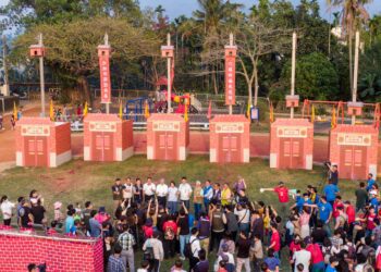 屏東六堆客庄迎龍年　祈福尖炮城在萬巒