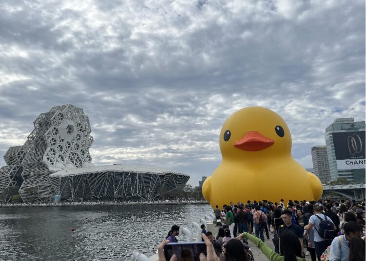 黃色小鴨 今天遊港陪大家過情人節 黃色小鴨-今天遊港陪大家過情人節