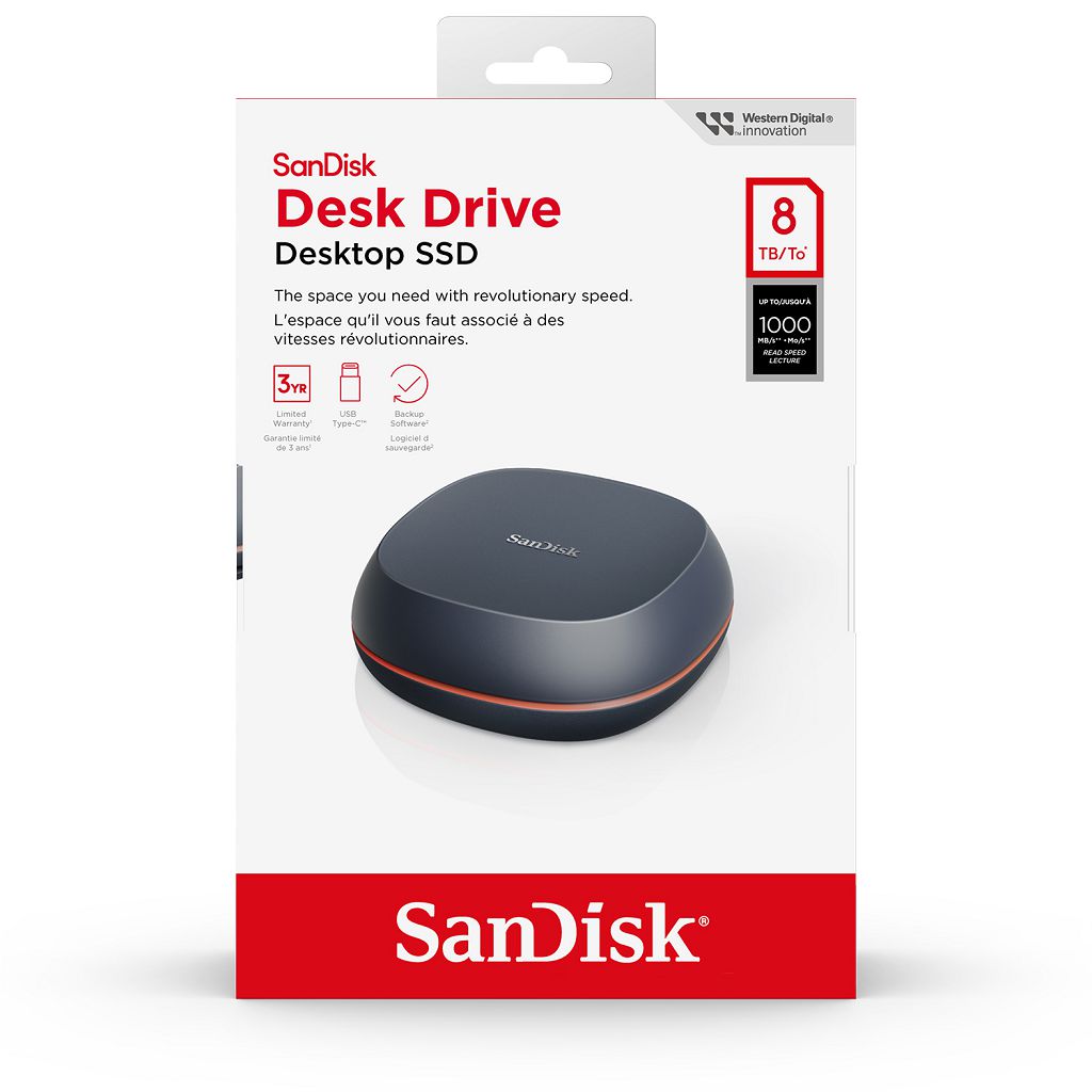 WD 拓展 SanDisk 產品系列　發表大容量 8TB 外接桌上型 SSD