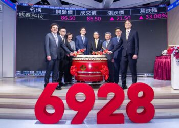 攸泰科技正式掛牌上市　首日開盤大漲逾33%