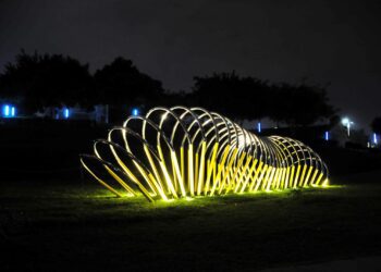 夜探中央公園-10米巨型毛毛蟲閃亮現蹤