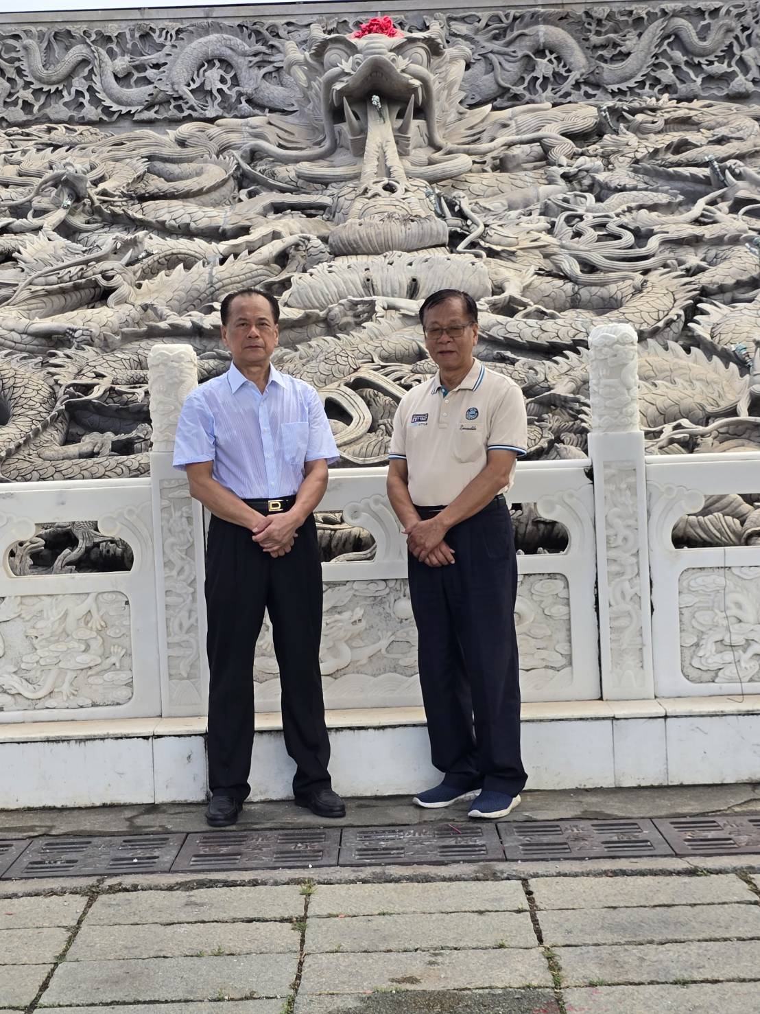 金獅湖保安宮九龍戲水御路奇觀 黃明聰捐資極力護持
