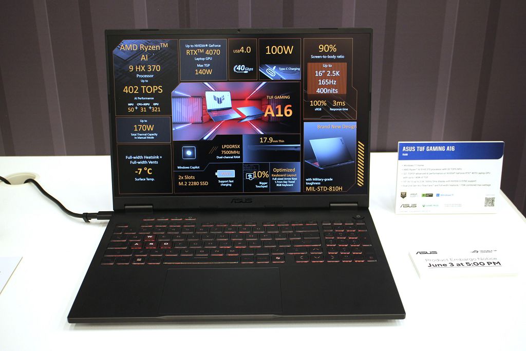 華碩正式發表新世代 AI筆電　創作、商用、電競系列全線到齊