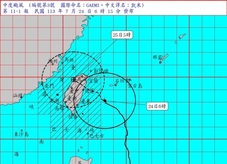 週三風強雨大-中南部、宜花山區防超大豪雨