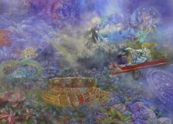 抽象畫家蔡東雲 對膠彩畫和油畫熱愛