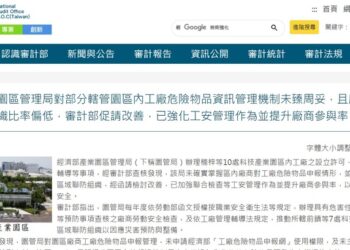 立法院通過工廠管理輔導法-強化工廠危險物品管理-但審計部發現缺失需改善
