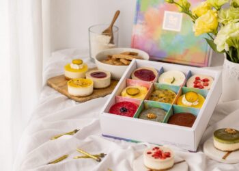 雙層脆餅、爆奶夾心-透明烤箱新穎禮盒成品味派首選