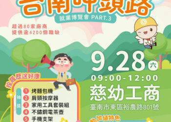 台南市政府勞工局辦理2024「台南好生活-台南呷頭路」大型就業博覽會就在慈幼工商