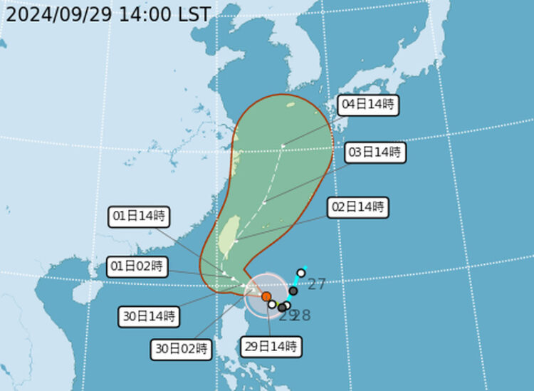 中度颱風 山陀兒(國際命名 KRATHON )海上颱風警報 中度颱風-山陀兒(國際命名-krathon-)海上颱風警報