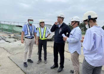 楠梓產業園區與中油高煉廠土污整治工地提前防颱整備工作