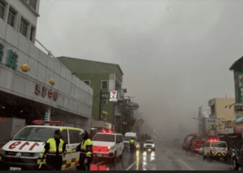 颱風天東港安泰醫院發生火警-共176名病患由警消全數搜救尋獲
