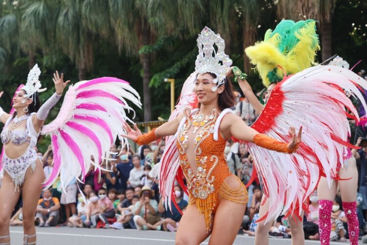 「2024南瀛國際民俗藝術節」踩街嘉年華登場-日本秋田「竿燈祭」12米高竿燈超吸睛