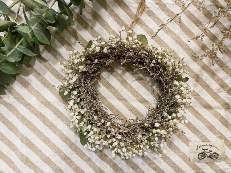 秋季到居家換季-簡易花環diy