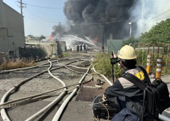 永安區工廠今火警-環保局即時檢測示警