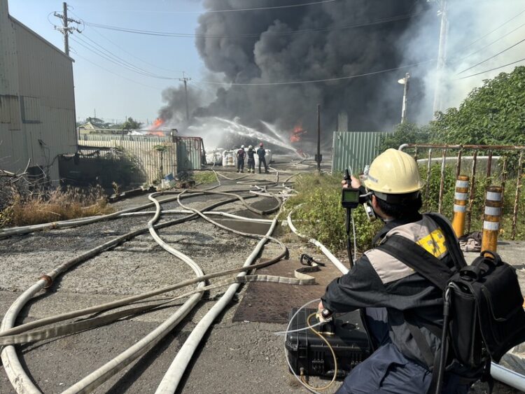 永安區工廠今火警-環保局即時檢測示警