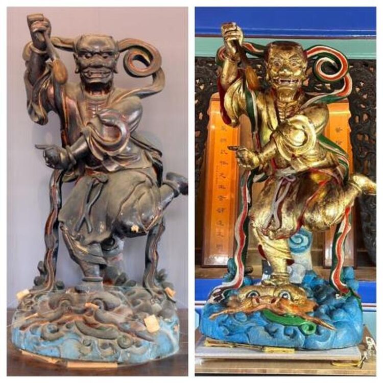 赤崁樓魁星爺神像修復完成 舉行安座儀式 赤崁樓魁星爺神像修復完成-舉行安座儀式