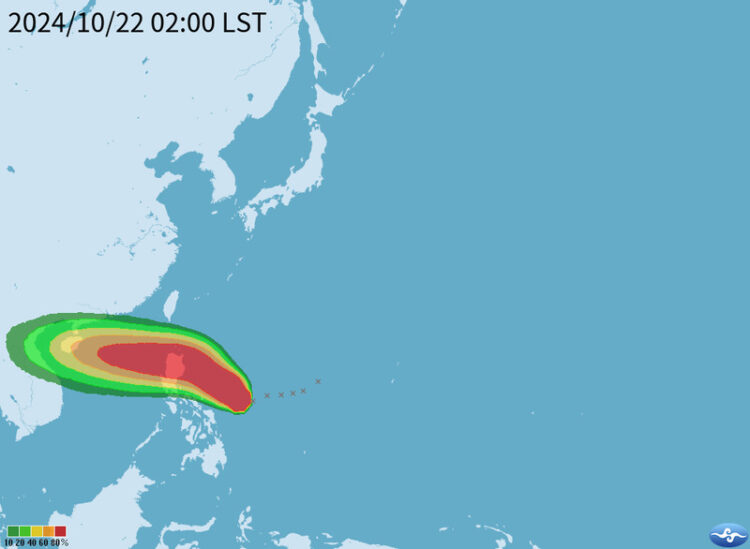 第20號輕颱譚美形成-東北季風強-北台防豪雨
