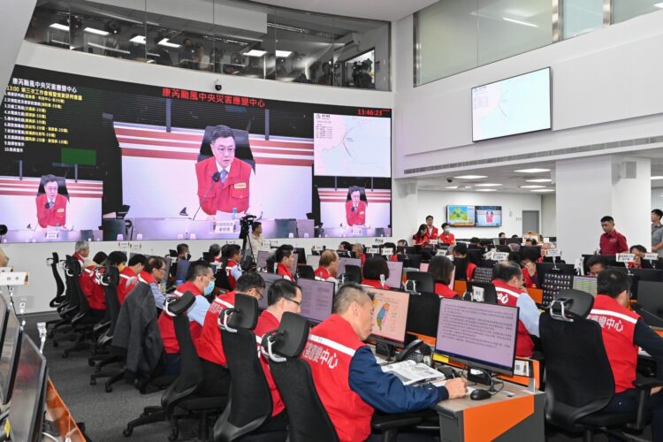 行政院長卓榮泰視導康芮颱風防災整備-呼籲做好準備-降低災損