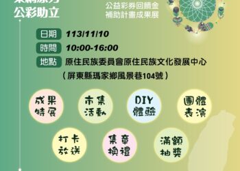原民會公彩補助成果展登場 豐富活動滿額抽好禮