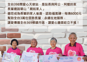 華山基金會-每個站目標守護一百位孤老