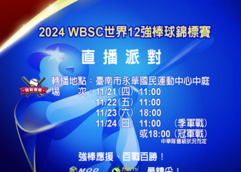 邀熱血中華隊迷一起來為-wbsc世界12強棒球錦標賽-加油
