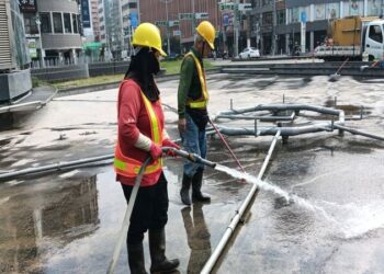 捷運美麗島站水池每2個月清理一次