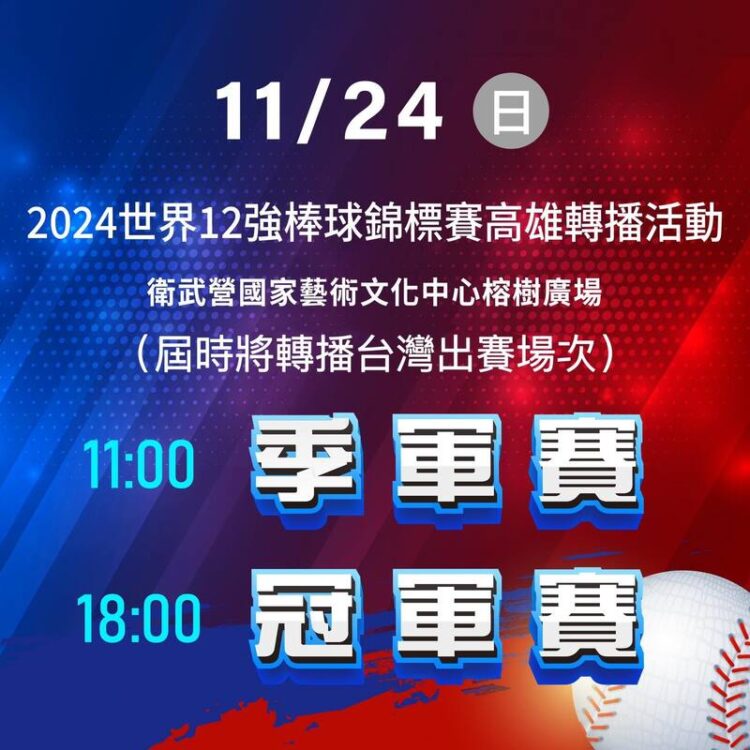 世界棒球12強賽冠軍賽—台灣全省戶外直播資訊 世界棒球12強賽冠軍賽—台灣全省戶外直播資訊