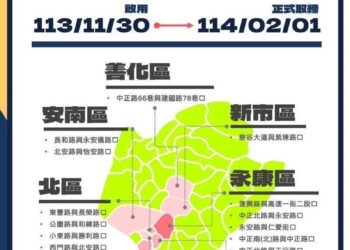 臺南市新增20處科技執法點-11月30日正式啟用加強交通違規監控