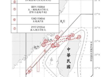中共機艦臺海周邊活動-國軍嚴密監控應處