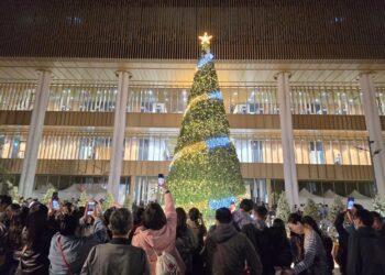 新總館聖誕樹首次嘗試綠能點燈，1/5前民眾可親自體驗運動發電