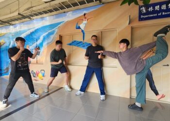 樹科大休運系彩繪牆-變身校園打卡新熱點