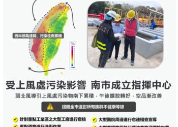 台南市空氣品質不佳-發出快報並且成立指揮中心