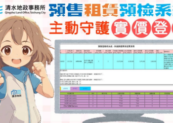 臺中清水地所推「預售租賃預檢系統」-精準防堵實價登錄申報不實