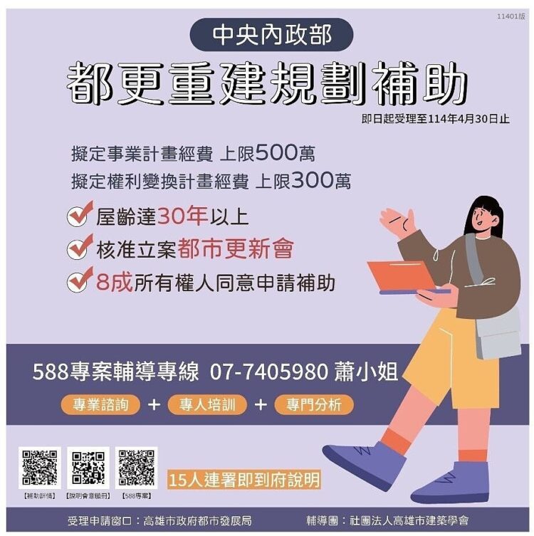 快把握機會！高雄都更社區-最高補助800萬