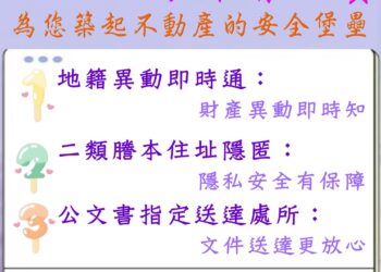 築起不動產安全堡壘-臺中地政局推「防詐三寶」守護市民財產