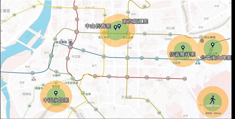 都在台北捷運沿線-國家住都中心今年再推5案公辦都更