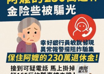 「230萬差點飛了！」70歲嬤差點中招-機警銀行員出手救回退休金